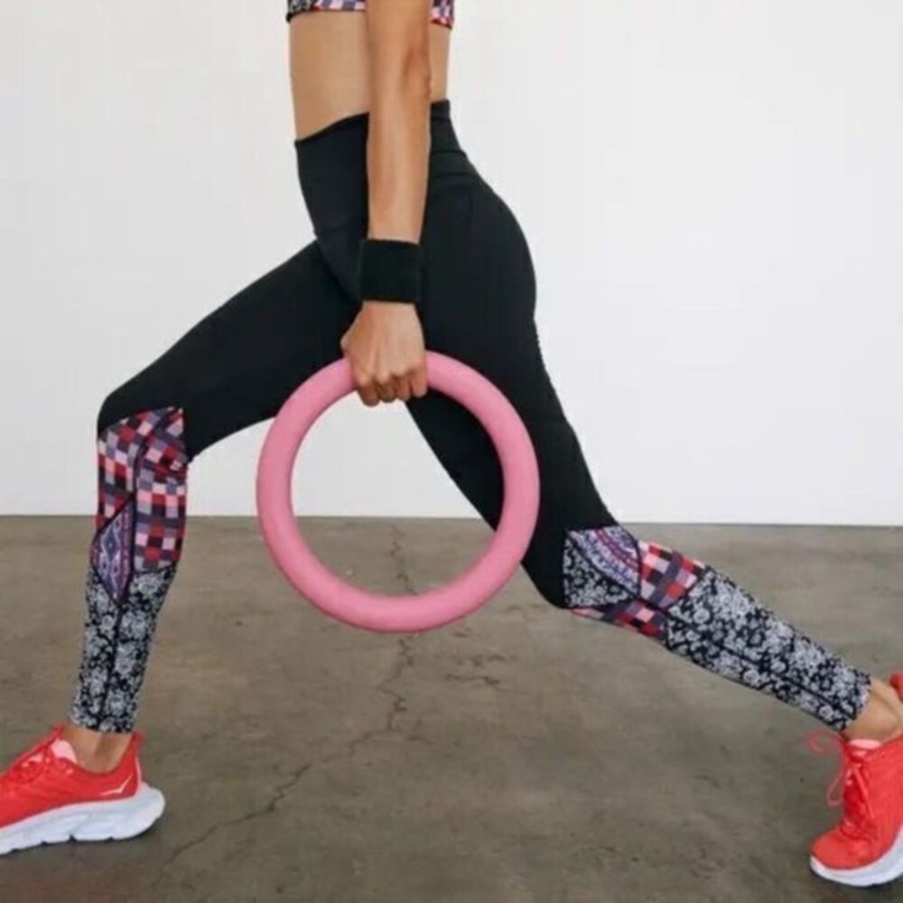 Free People FP Movement High-Rise Daredevil Leggings; Print Mix Black; Size S